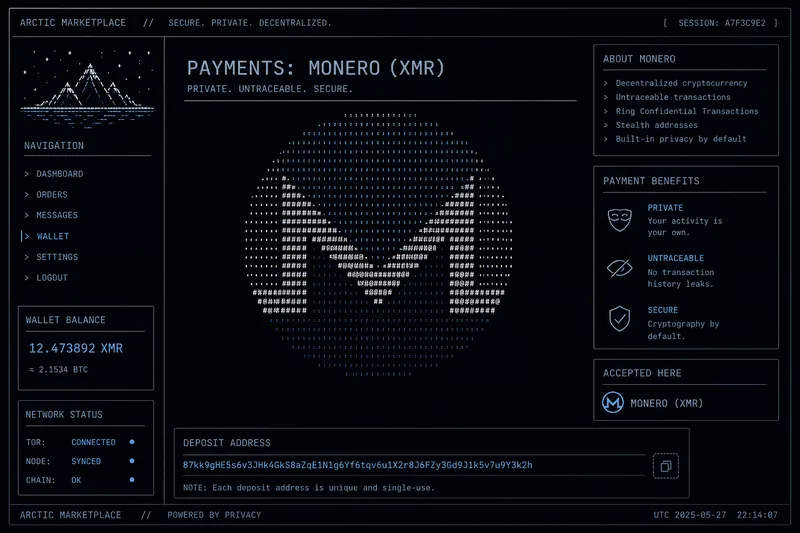 XMR Monero cryptocurrency payment system on WTN platform