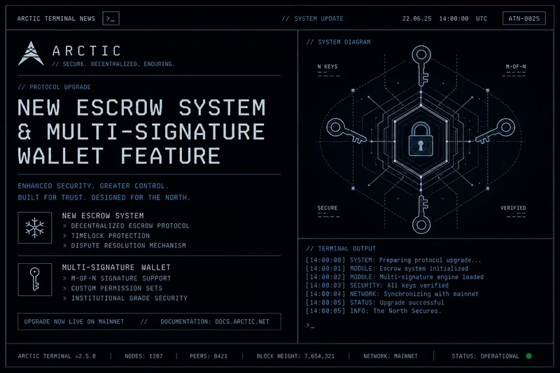 Multi-signature escrow system upgrade announcement